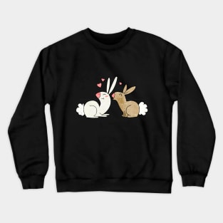 kissing rabbits Crewneck Sweatshirt